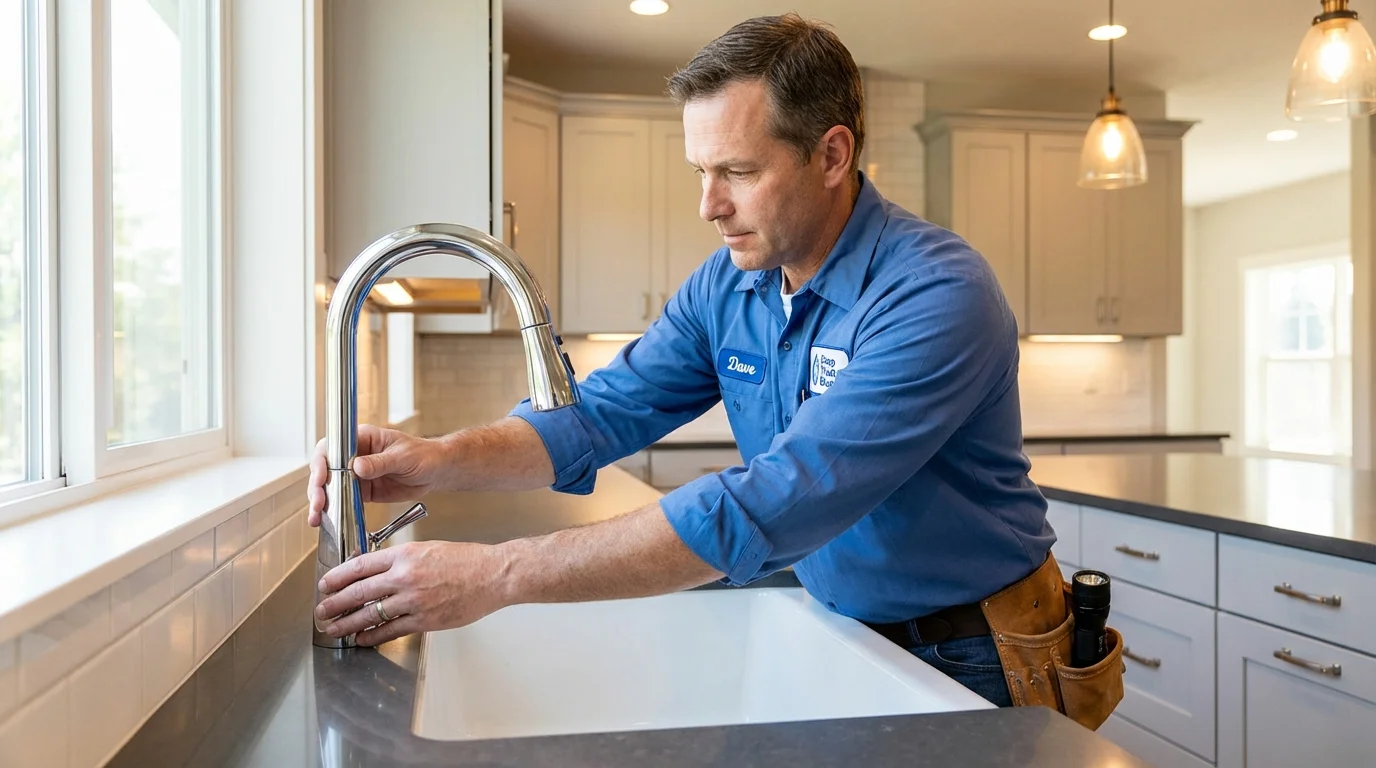 Kitchen faucet installation by Johns Plumbing LLC in Lawtell